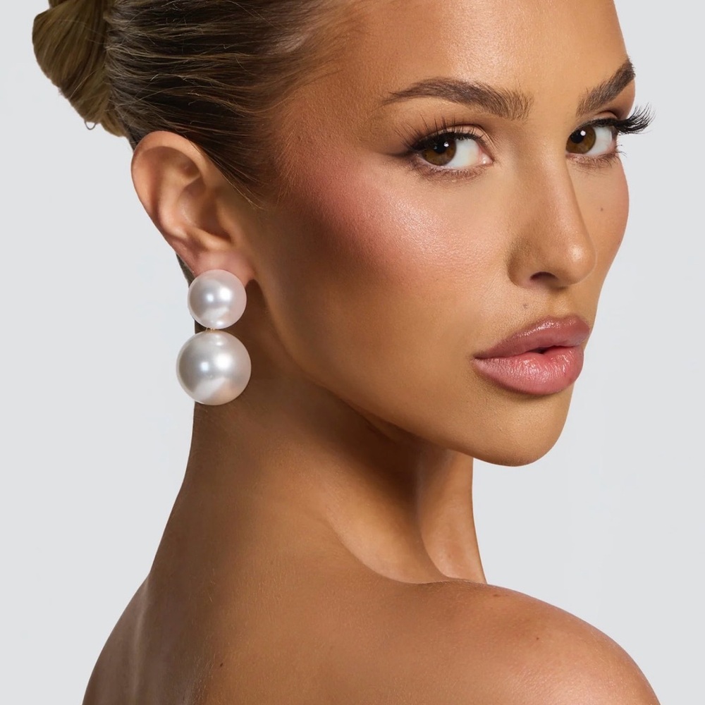 Elegant Pearl Drop Earrings Babyboo - Picture 4 of 4
